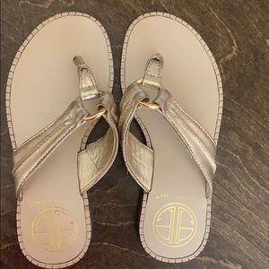 Lilly Pulitzer Gold Mini McKim Sandal for Girls
